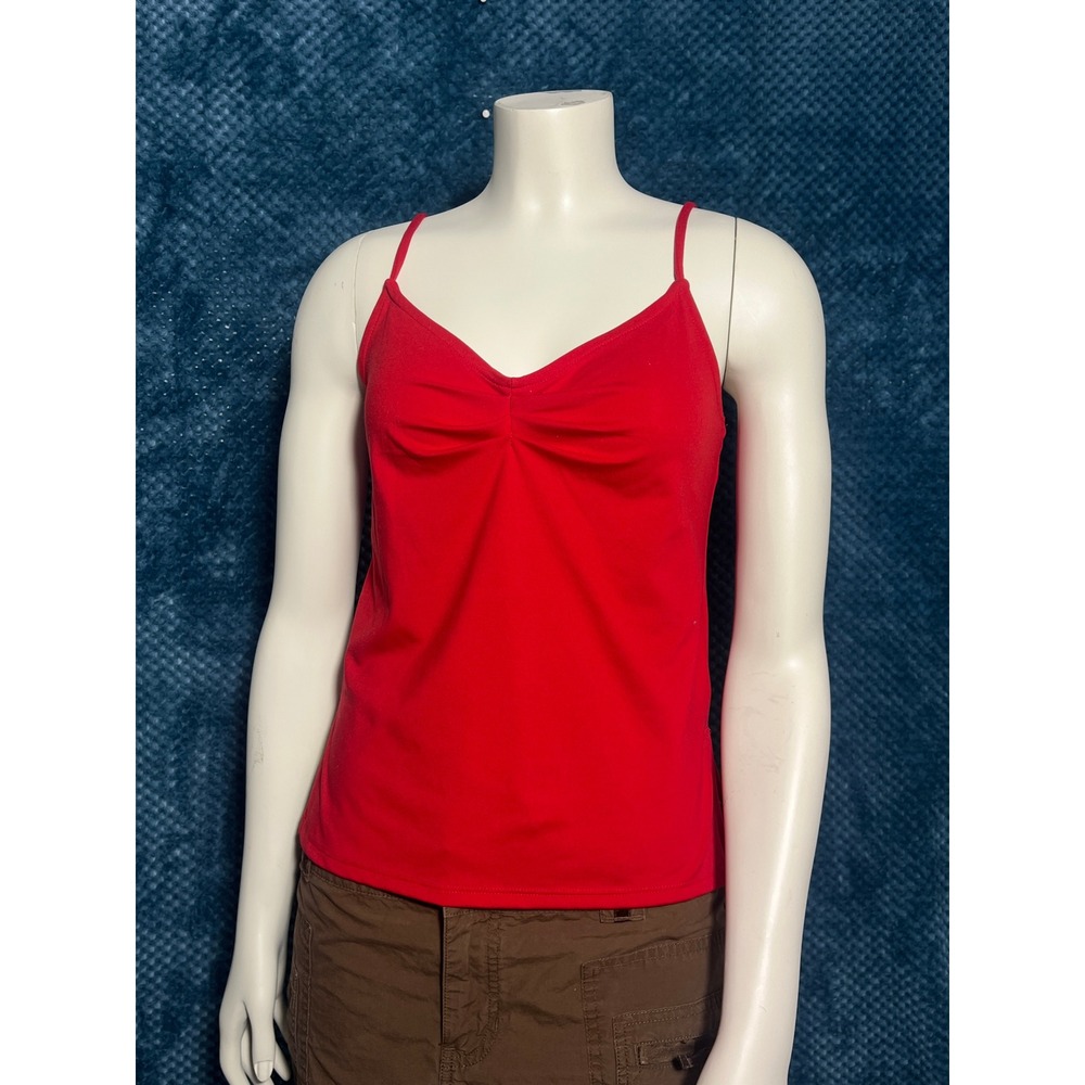 Red‎ Ruched Sweetheart Camisole Tank Top